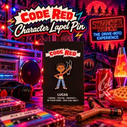 Stranger Things The Drive-Into Experience Code Red Lucas Lapel Pin