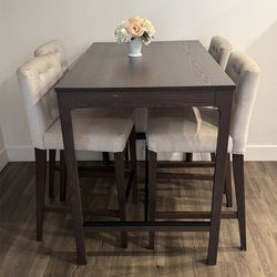 High top table and chairs