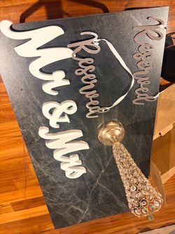 Mr & Mrs Reserved Wedding Table Sign