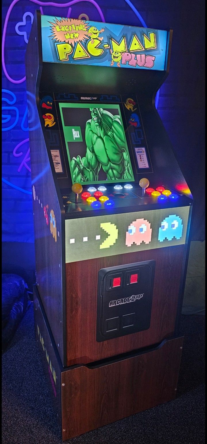 Retro Pac Man Arcade1up Cabinet With Over 15,000 Video Games