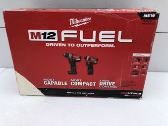 Milwaukee M12 FUEL 12-Volt Lithium-Ion Brushless Cordless Hammer Drill and Impact Driver Combo Kit (2-Tool) w(2) Batteries & Bag