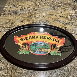 VTG Sierra Nevada Pale Ale Beer Mountains Oval Hanging Advertisement Mirror Sign