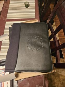 Leather Binder With Monster Brand Logo