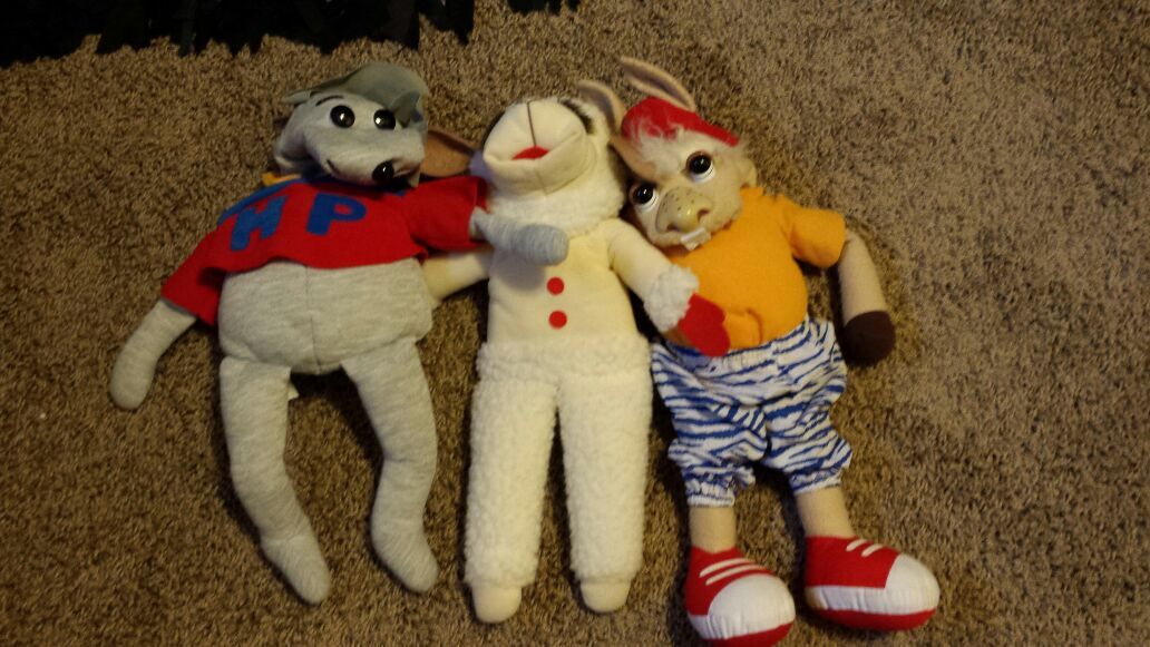 1992 Lamb Chop, Hush Puppy, Charlie Horse puppets