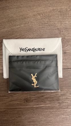 YSL Yves Saint Laurent Black Leather Card Holder