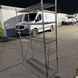 Chrome Wire Shelf Unit 4 Tier