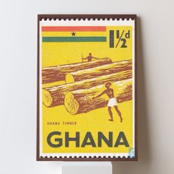 Ghana Wall Art Poster Framed 12 X16 