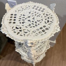 CAST IRON VICTORIAN PLANT STAND VTG FLOwER G ARDEN IN Door Out Door Table 3 Tier