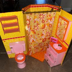 American Girl Doll Bathroom Shower Set - Super Cute!