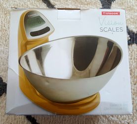 Typhoon Vision Stainless Steel Digital Food Kitchen Scale, Mustard