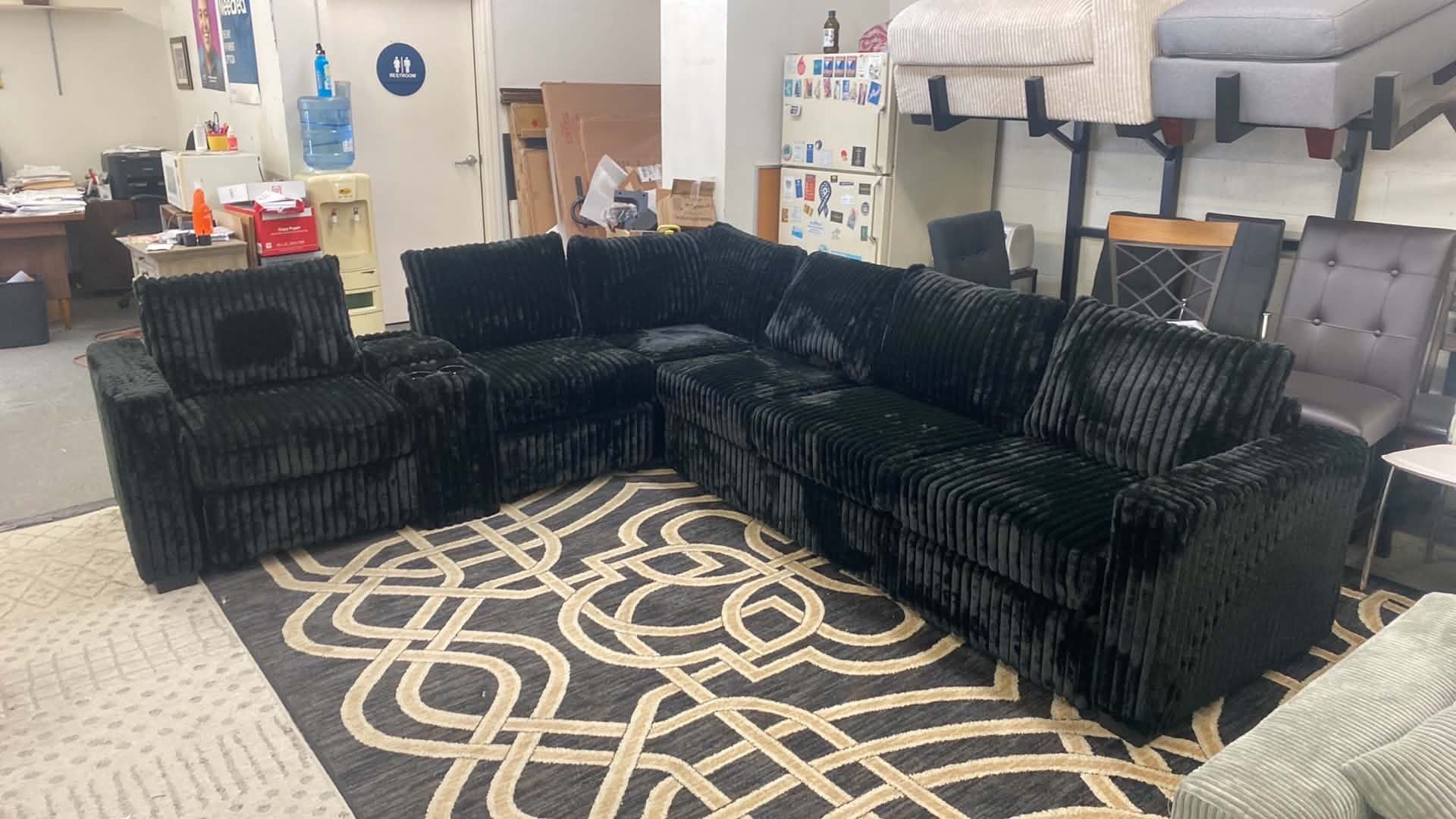 New Sectional Corduroy Couch with USB Console! Free Delivery 🚚!