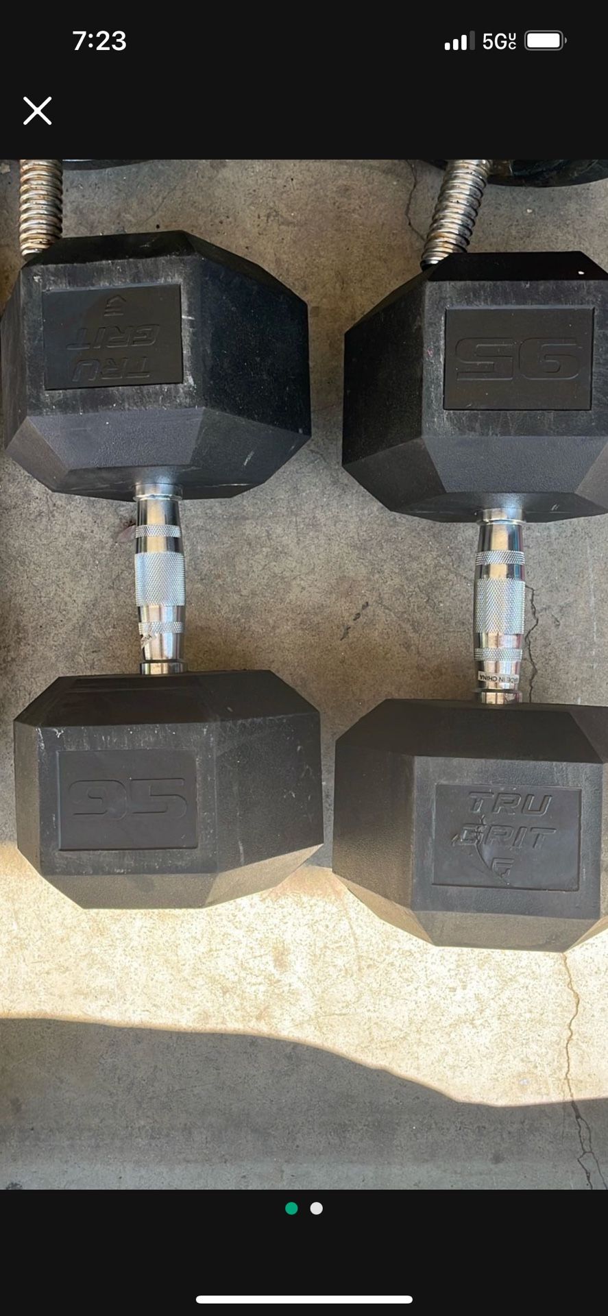 New. Dumbbell.  95lbs Pair 