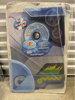 RARE 2003 Tiger Electronics Thin Tronix Poster Radio | VTG FM Tuner | New with defects