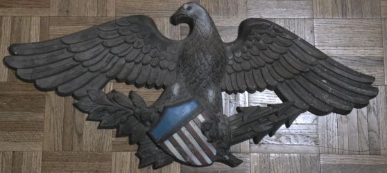 Vintage American Eagle Styrofoam Wall Décor approx. 33” Wingspan, RARE