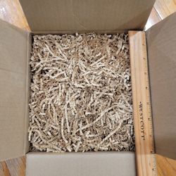 8" x 8" x 4" box of new kraft shred