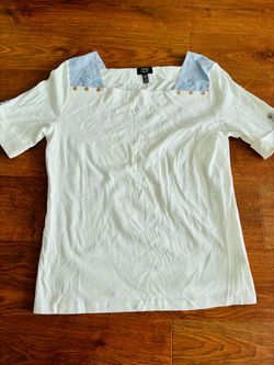 Jones New York Signature white short-sleeve pullover t-shirt