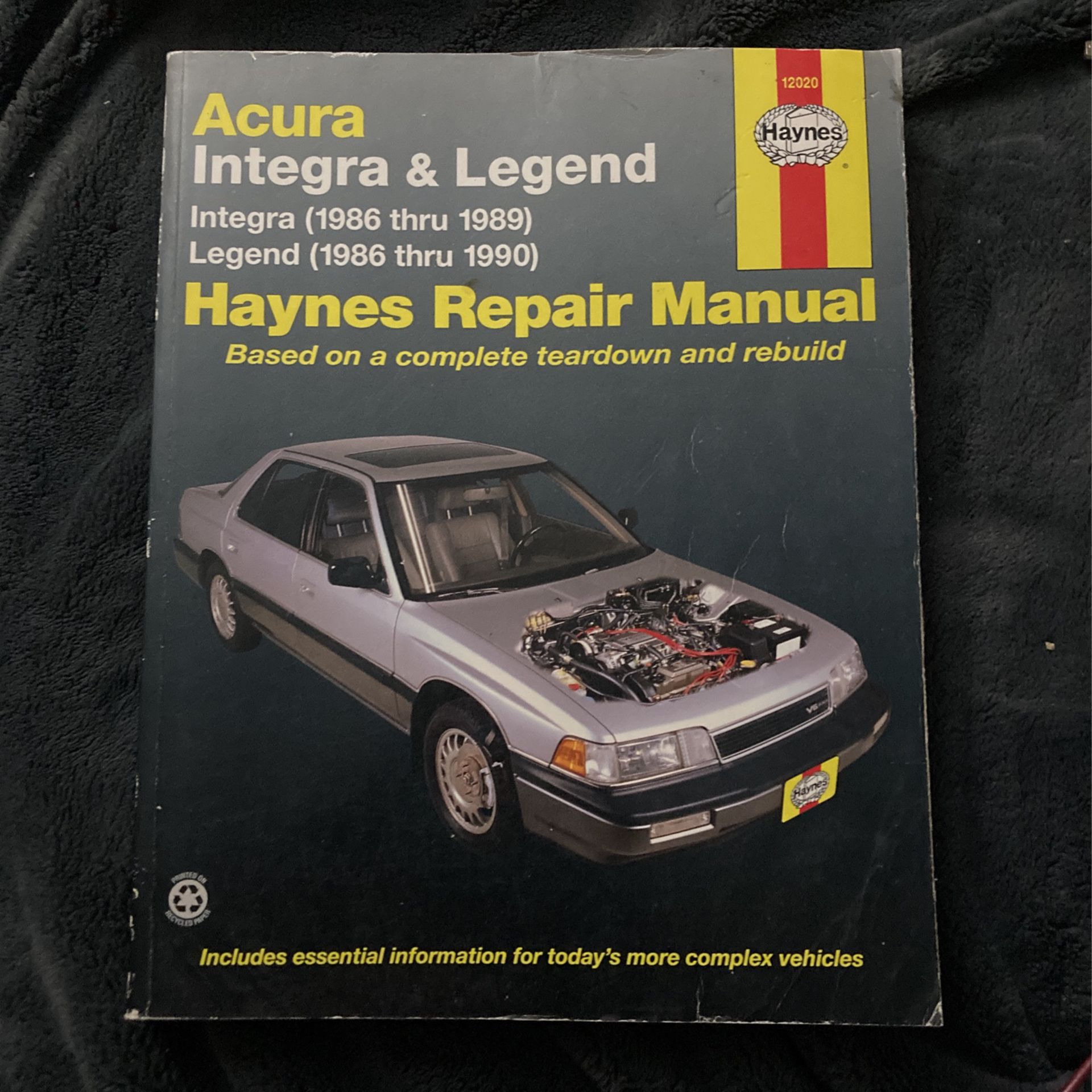 Repair Manual For Acura Integra & Legend 86-90