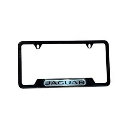 Jaguar Metal Frame Authentic License Plate Frame Black