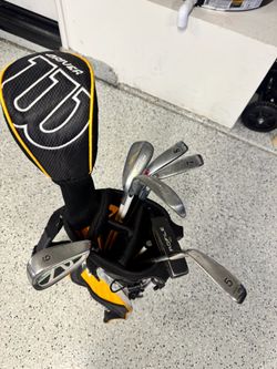 Used Wilson Profile Youth Medium Golf Lynx Mix of Golf Clubs 9 pieces