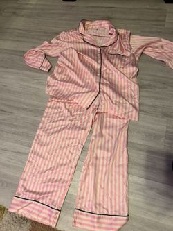 Womens Pink Striped Pajamas 