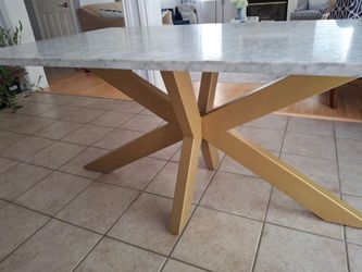 Real marble dining table