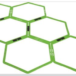 Hex Agility Rings/Speed Rings with Carrying Bag – Hexagon Rings, Agility Hurdles for Agility Footwork Training