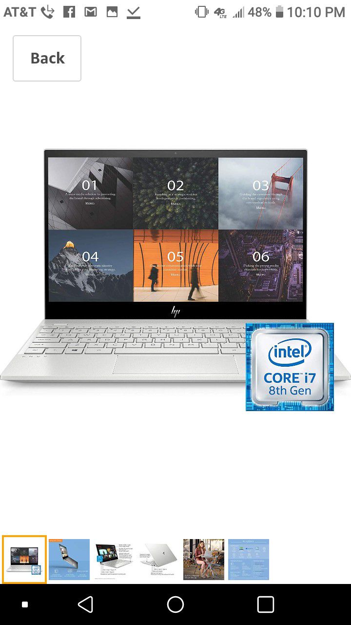 2019 HP razer envy bang & olufsen laptop