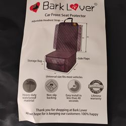 Bark Lover Car Front SEAT Protector 