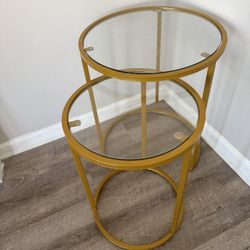 Two Glass Table One Large One Medium Great Condition Almost New 