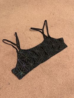 New 1xl black light reflective crop top tank festival rave raver cyber futuristic Bundle deals available please check out my other items and follow my