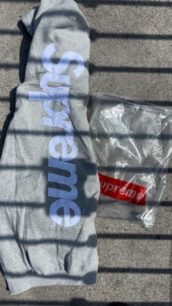 Supreme Back Logo Grey hoodie Size Large