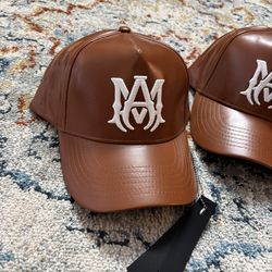 Amiri Leather Trucker Hat