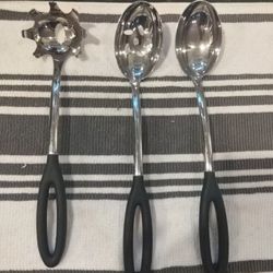 Set Of 3 Stainless Steel Cooking Utensils 