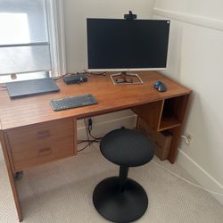 Mid Century Style Solid Wood Desk