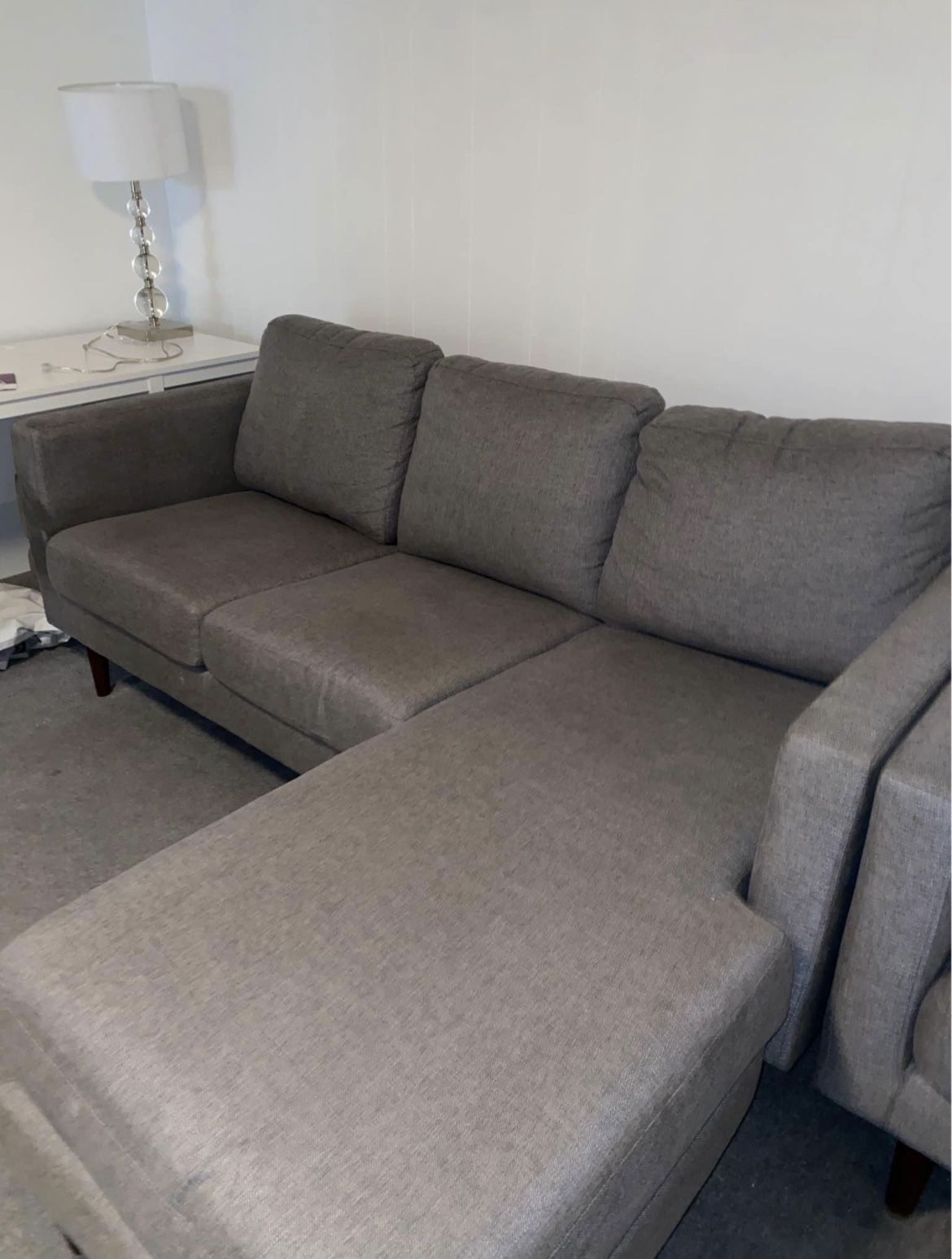 Gray Chaise and Chair set