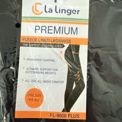 	La Linger Premium Fleece Lined Leggings – One Size Fits All (Brand New)