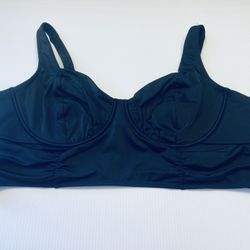 Torrid Underwire Unlined Underwire Bikini Top Size 4 4X 26/28 D/DD Black New