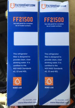Two water filters new and sealed Make reasonable price