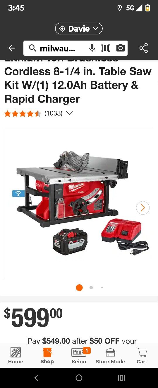 M18 Table Saw