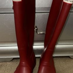 Red Rain Hunter boots 