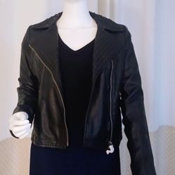 Bar III Faux Leather Moto Jacket