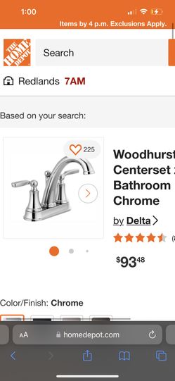 Delta Chrome Sink Faucet