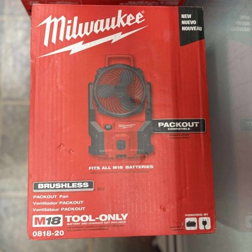 Milwaukee New Packout Fan 18M Brushless