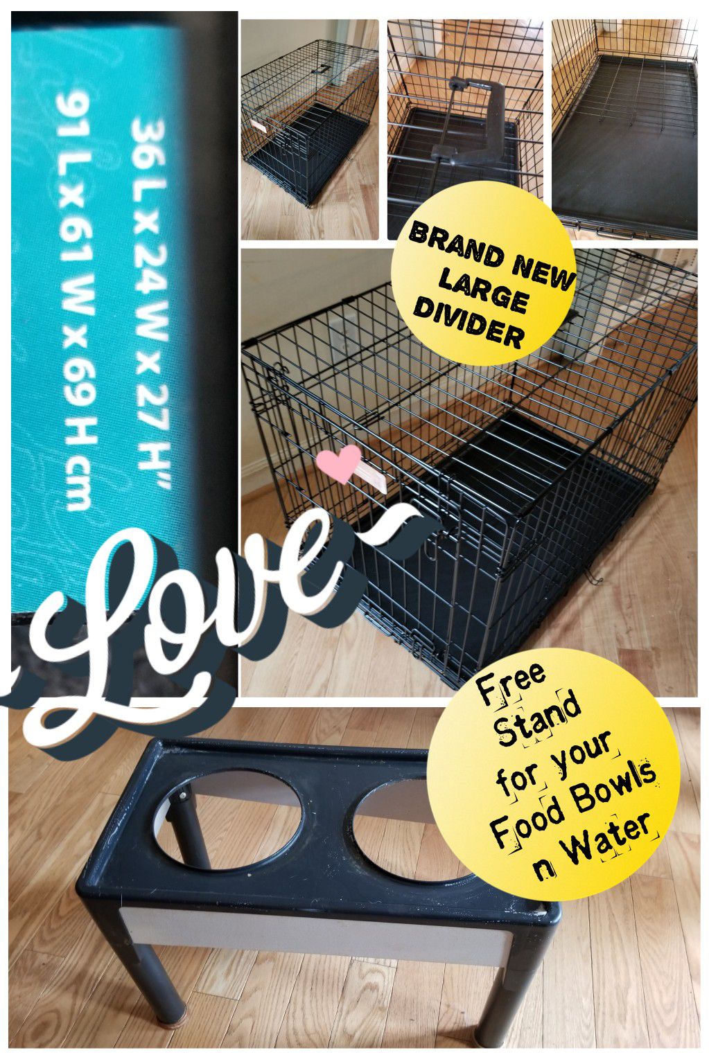 Brand New Dog Crate Large Free Stand