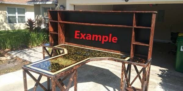 Custom Exotic Epoxy (Desk / Table / Shadowbox)