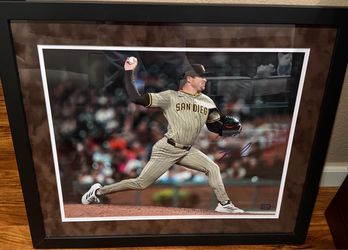 Mason Miller SD Padres Signed Autographed 16x20 Framed & Brown Matted Photo LGC COA