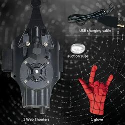 Spider Web Launcher with Elastic Web Shooter & Spinning Mechanism - Role Play Toy for Superhero Costumes, Outdoor/Indoor Fun - Durable Plastic Web Sho