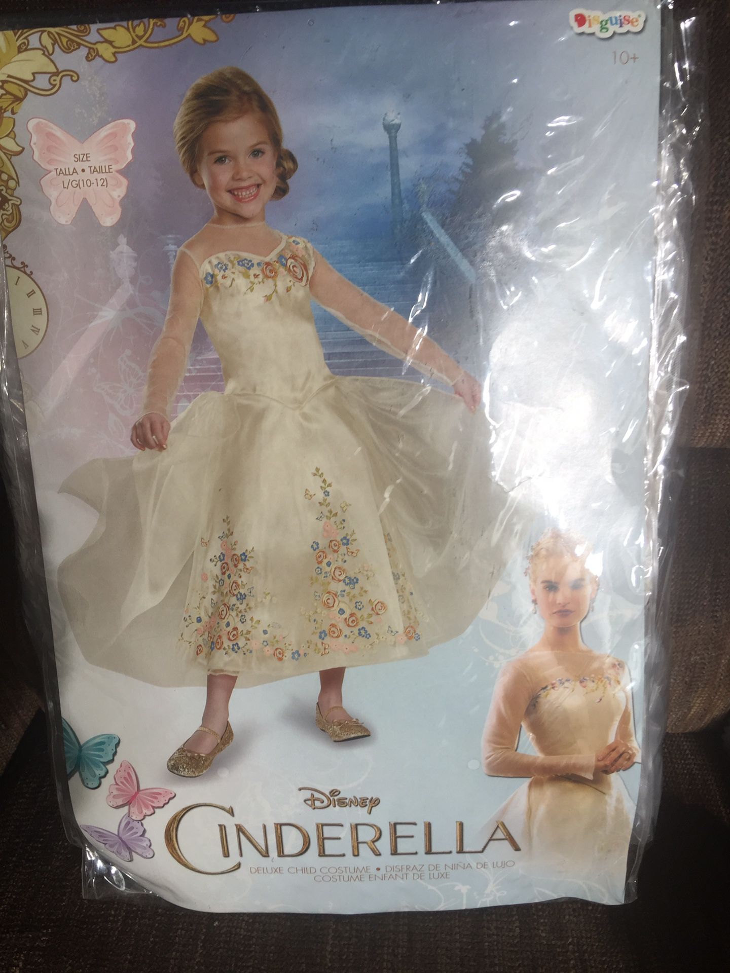 New Cinderella costume sz 10/12 girls