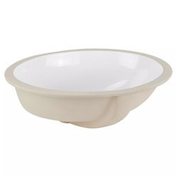 17" Mangrove Oval Porcelain Undermount Bathroom Sink - White SHU1714WH
