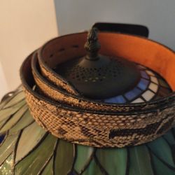 Real Snake Belt And Buckle Snap On 70.   35.00